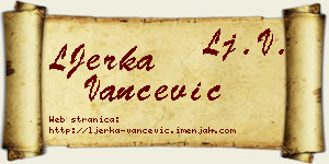 LJerka Vančević vizit kartica